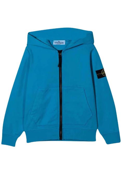Turquoise cotton sweatshirt for children Stone Island | 761660740/SUTURCHESE
